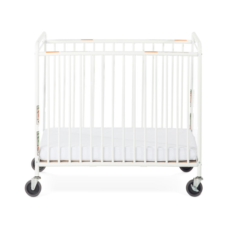 Foundations Chelsea Euro Clearview Metal Evacuation Crib, Mini Portable Crib With Mattress Wayfair